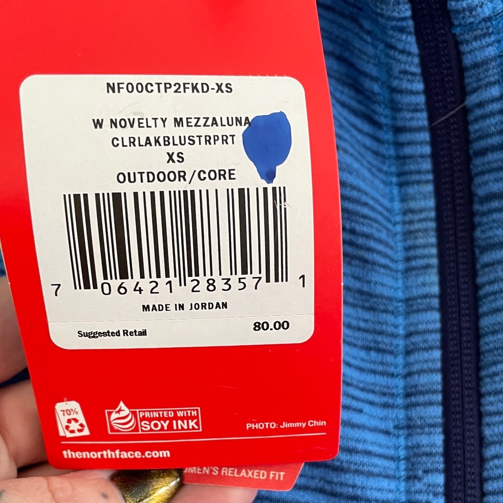 The North Face Women's Blue Hoodie Zip Fleece Jacket XS BNWT - Picture 2 of 7